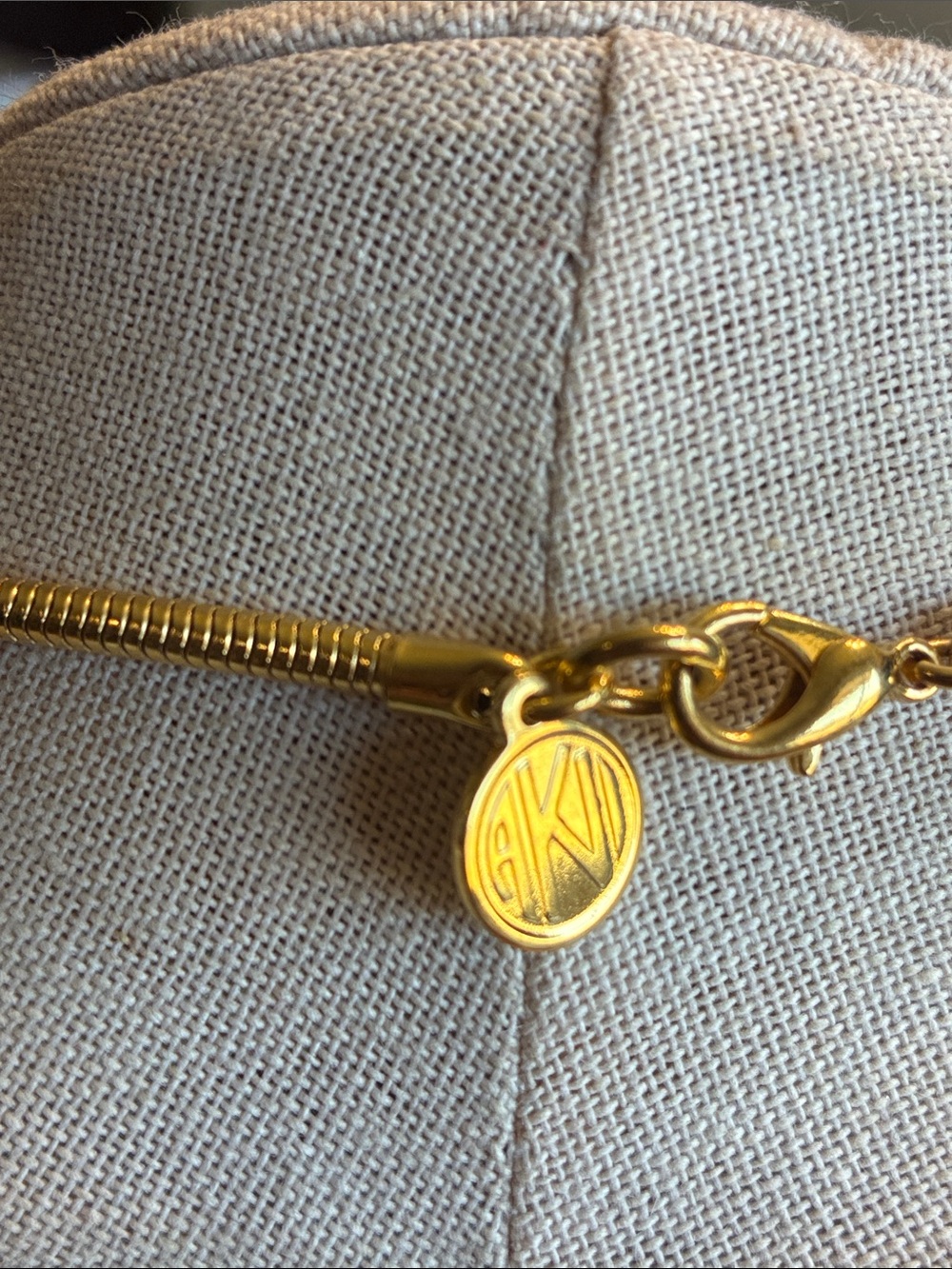 Anne Klein Gold Initial 'D' Pendant Necklace - Picture 3 of 3